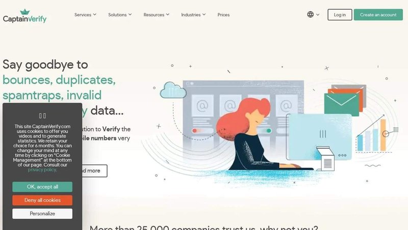 CaptainVerify application interface and features