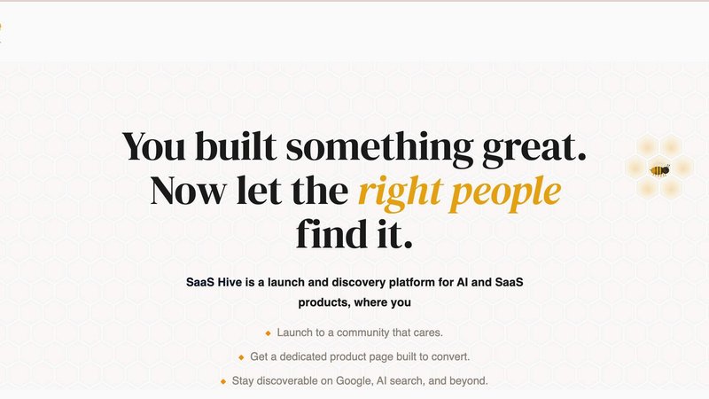 SaaS Hive application interface and features