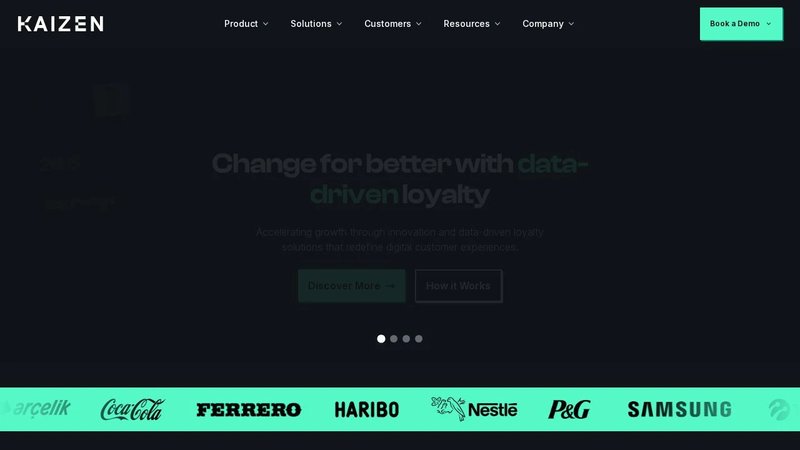 Kaizen Loyalty application interface and features