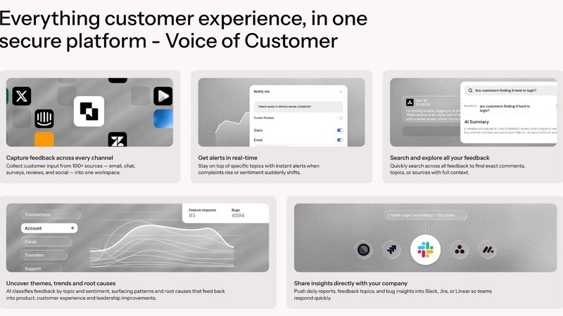 Clarity application interface and features